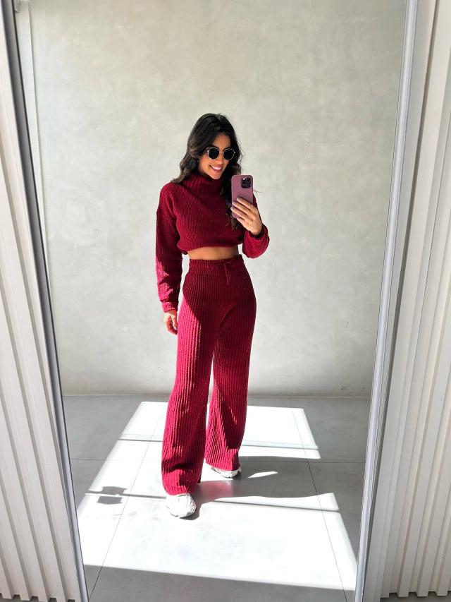 Conjunto Tricô Mousse