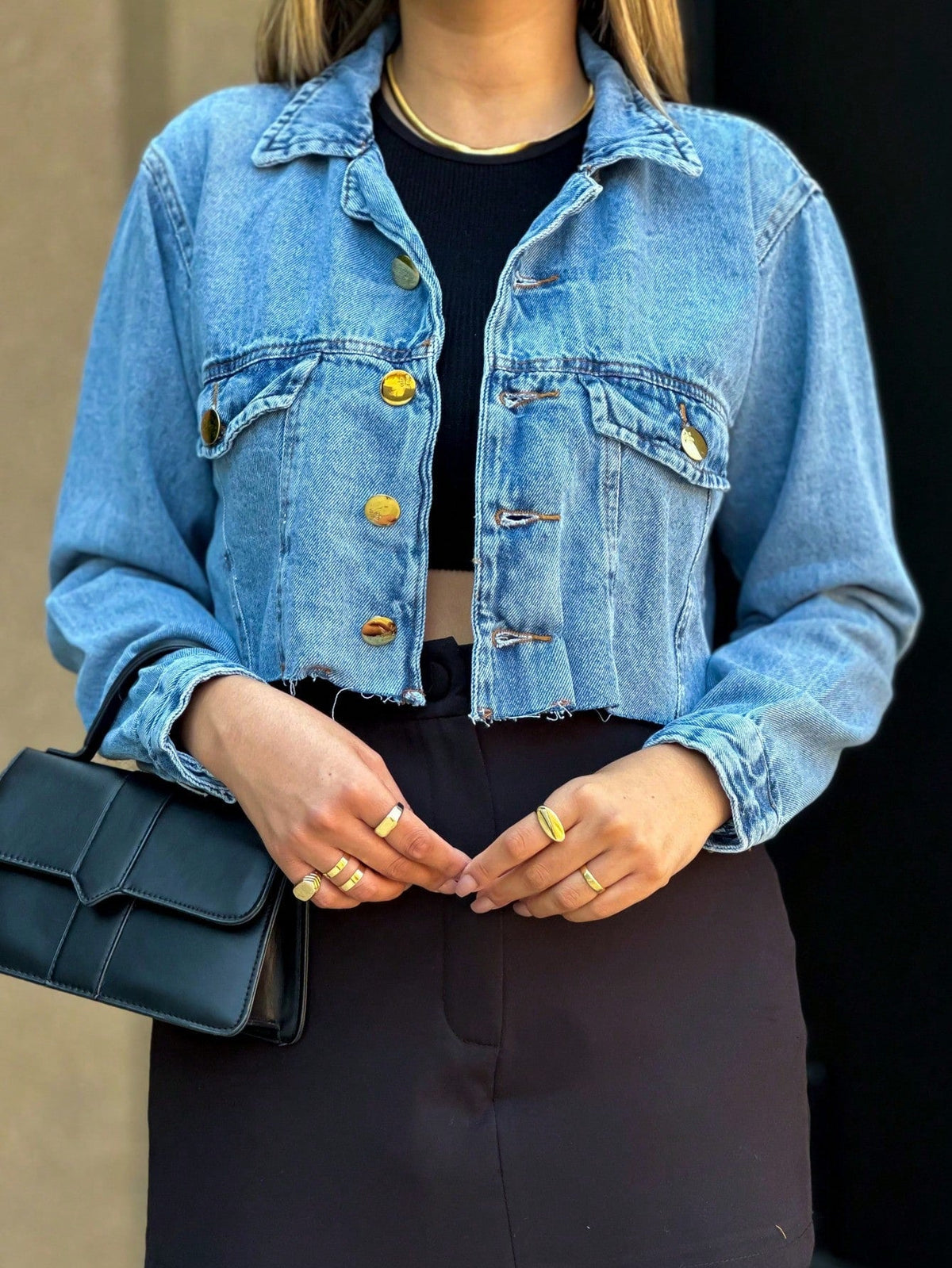 Jaqueta Jeans Desfiada