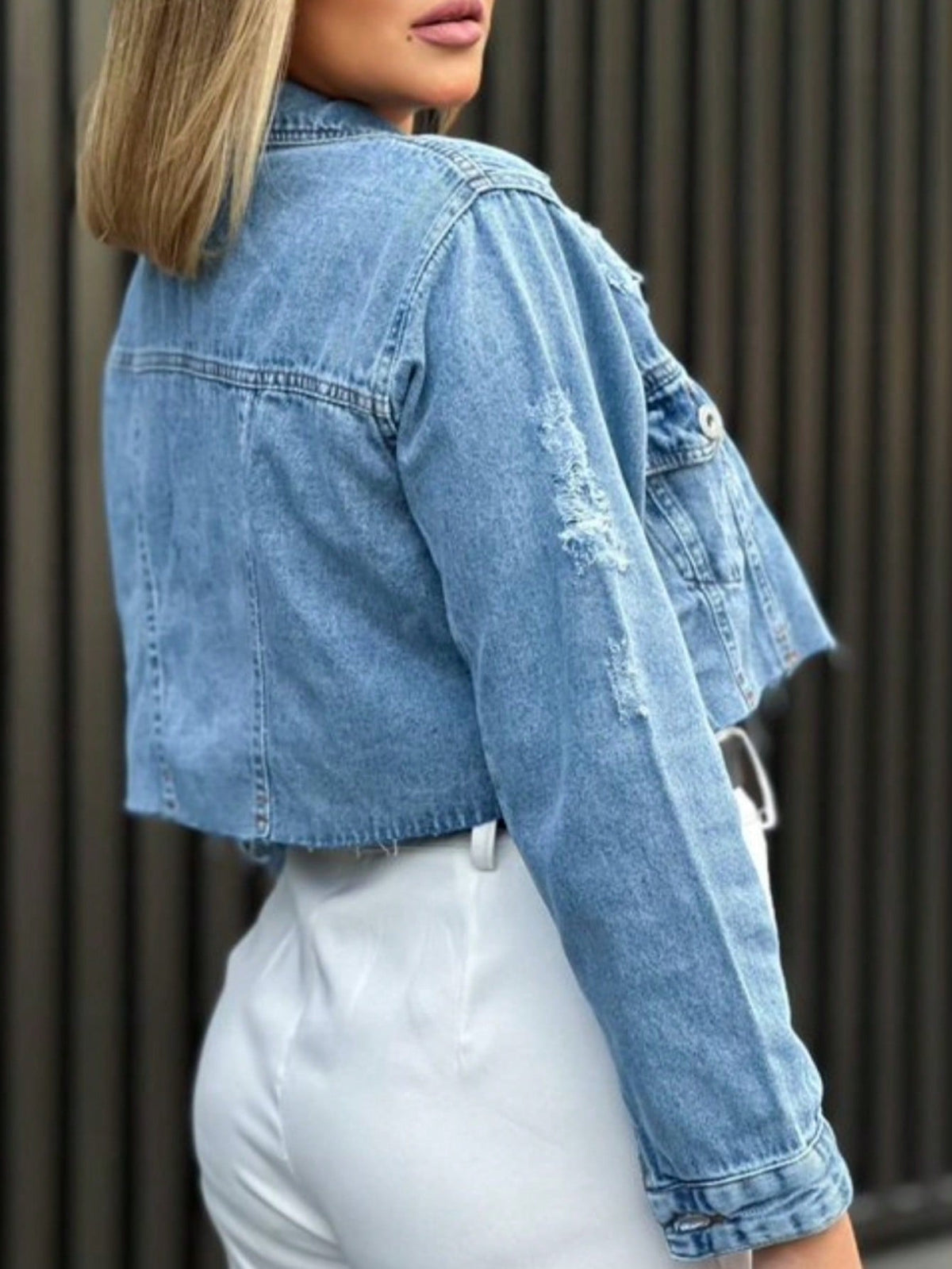 Jaqueta Cropped Jeans