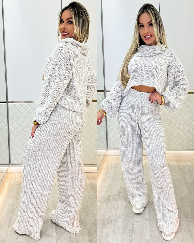 Conjunto Tricô Mousse